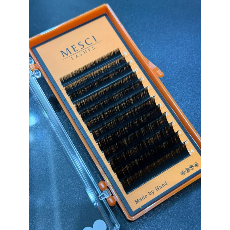 Lông mi Mesci dày 0.07 cong C Cc D đủ size
