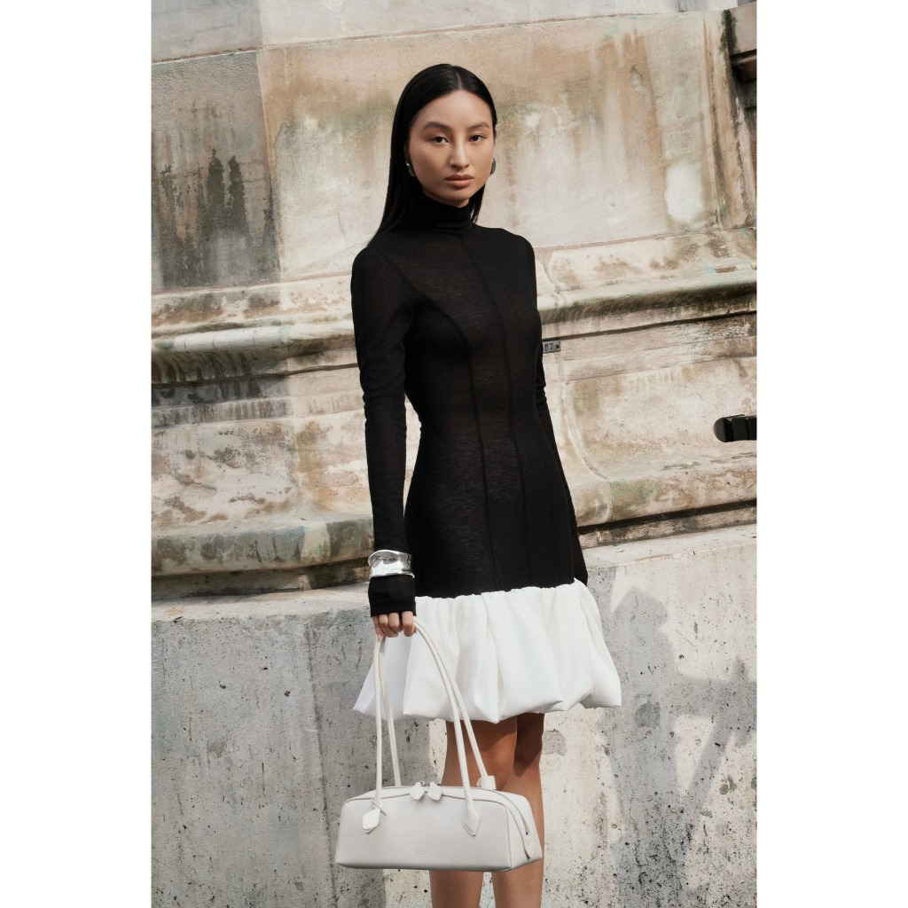 Đầm thun phối lụa Lucielle Dress HUONG BOUTIQUE HBV1320