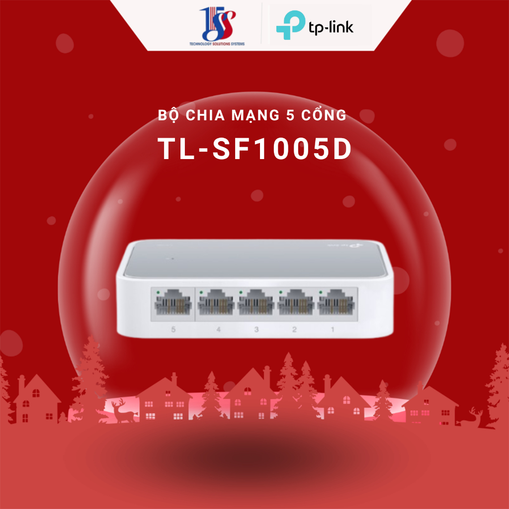 Bộ chia mạng Switch TP-Link 5 Port TL-SF1005D (5Port 10/100Mbps - Vỏ nhựa)- (Bảo hành 24 tháng)
