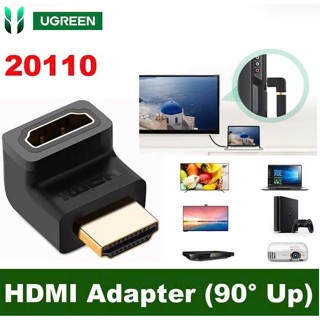  Đầu nối HDMI góc 90 độ UGREEN 20110 HD112   Adapter HDMI Male to FeMale đầu mạ vàng  