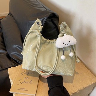 Túi Xách Nữ Đeo Chéo, Đeo Vai Da Nhung Loang Mềm Dây Thắt Điều Chỉnh Ngắn Dài Kèm Móc Đám Mây 287