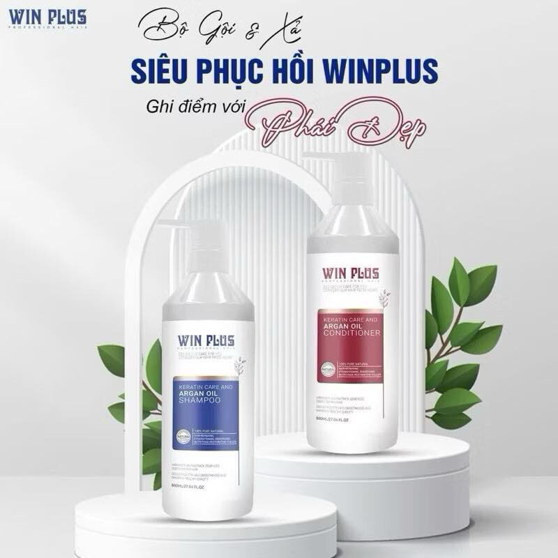 CẶP GỘI XẢ WIN 2000ml, cặp dầu Biotin Collagen, dầu gội tươi thơm mượt ,