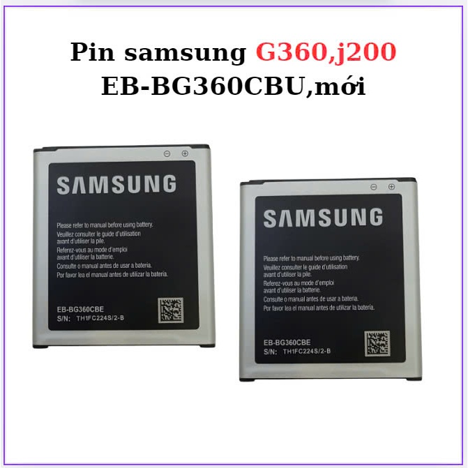 Pin samsung G360,j200, EB-BG360CBU,mới
