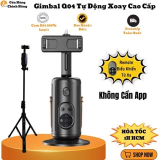 Gimbal Q04 Chống Rung Điện Thoại Máy Ảnh 360 Xoay Tự Động Theo Người Livestream Quay Video Chụp ẢnhHello Store