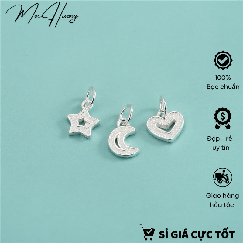 [S925] Charm bạc trái tim nhỏ xinh - MH156 MOCHUONG JEWELRY