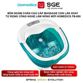 Bồn Ngâm Chân Cao Cấp Massage Con Lăn Xoay Tự Động, Công Nghệ Làm Nóng Mới HoMedics FB-650 SGE