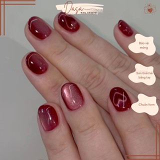  Móng tay giả form NGẮN nail box móng ngắn mắt mèo design đơn giản vẽ họa tiết xinh xắn TẶNG keo dán móng MT238 