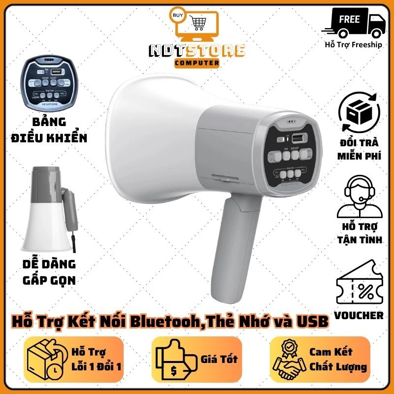 Loa Phóng Thanh Bán Hàng Rong Cầm Tay 1 Pin 918 Có Thẻ Nhớ Và USB Ghi Âm Phát Lại Pin Sạc Siêu Tiện Lợi