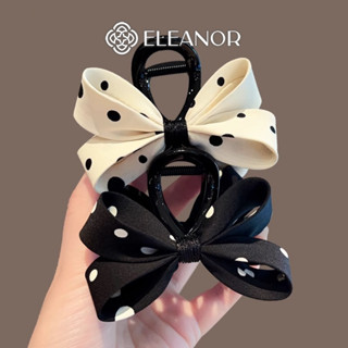 Kẹp tóc nữ Eleanor Accessories càng cua chấm bi kẹp tóc nơ tiểu thư phụ kiện tóc 9113