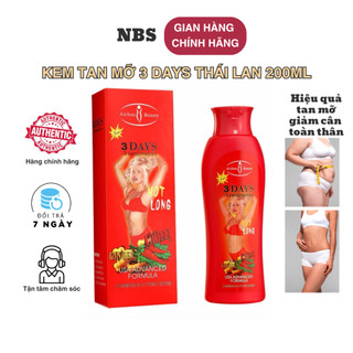Kem tan mỡ ớt 3 Day Thái Lan 200ml