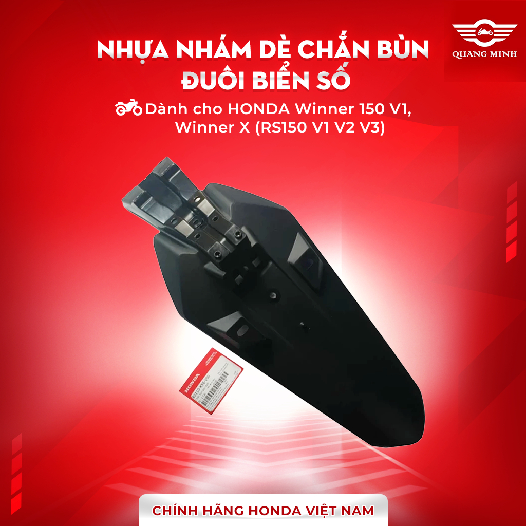 [CHÍNH HÃNG HONDA] Nhựa nhám dè chắn bùn đuôi biển số HONDA Winner 150 V1, Winner X (RS150 V1 V2 V3)