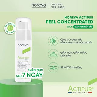  Serum Noreva Actipur Peel Concentrated 30ml kiềm dầu dành cho da dầu mụn và da dầu mụn nhạy cảm 