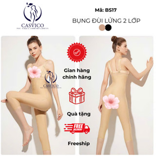 Quần định hình bụng đùi 2 lớp vải có lỗ vệ sinh BS017