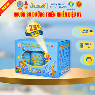  NEW  [ Hộp 6 lon  ] Nước Yến sào Khánh Hòa Sanest Trẻ Em.
