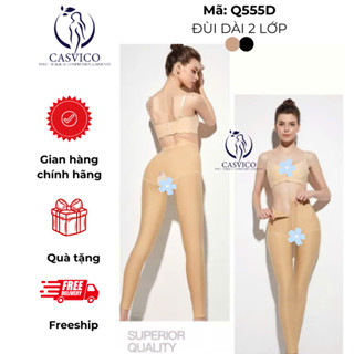 Quần định hình đùi, bắp chân sau hút mỡ 2 lớp siêu nén hàng nhập khẩu - Q555D