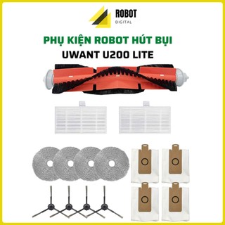  Phụ kiện robot hút bụi Uwant U200 Lite khăn lau lọc hepa chổi cạnh chổi lăn túi rác 