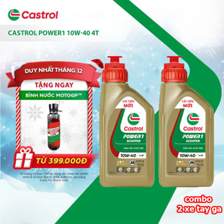 (2 chai xe ga 800ml ) Dầu nhớt xe ga Castrol POWER1 4T 10W-40 0.8L , 1L - Huongly Car