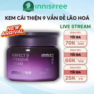 Kem dưỡng chống lão hóa chuyên sâu 9 loại thảo mộc innisfree Perfect 9 Intensive Cream 60 ml