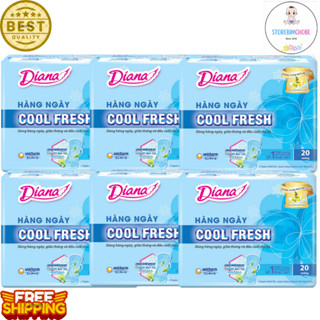 Combo 6 gói Băng vệ sinh Diana hàng ngày Sensi Cool 20/40 miếng nhỏ ( Có che tên sản phẩm)