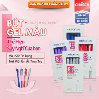 Bút Mực Gel CHOSCH CS-8698, Viết Gel Ngòi 0.5mm Không Bị Gỉ Sét, Có Đệm Cao Su Êm Tay