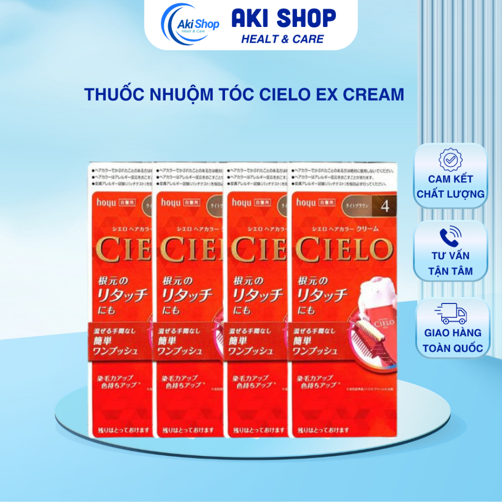 Thuốc Nhuộm Tóc Cielo Ex Cream Nhật Bản Phủ Bạc Tốt