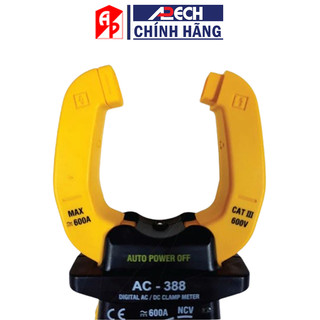 Đồng hồ kẹp dòng AC/DC 600A - Ampe kìm điện tử APECH AC-388 chống cháy đo nhầm <250V
