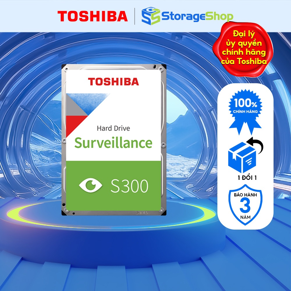 Ổ cứng HDD Toshiba Camera S300 Surveillance 3.5inch 24x7 Dung Lượng 2TB/4TB - Storage Shop