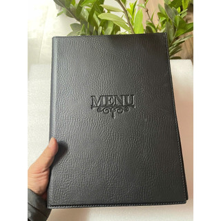 Bìa da menu loại còng khổ A4 tiện dụng cho nhà hàng, quán cà phể, cửa hàng, doanh nghiệp.