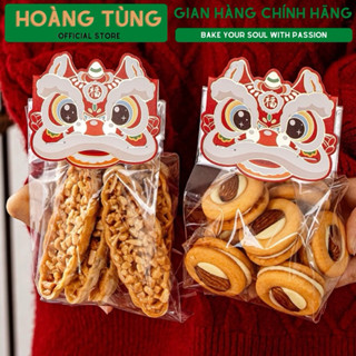  COMBO 10 Túi đựng bánh kẹo Tết Giáng Sinh kèm tag Túi Đựng Bánh Quy Noel 