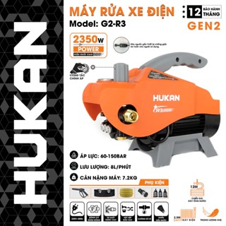 Máy rửa xe chỉnh áp HUKAN G2-R3, 2350W, Động cơ không chổi than, Áp lực 150Bar, Có ÁT CHỐNG GIẬT