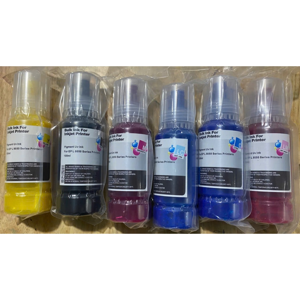 Mực dầu lâu phai pigment uv Van đổ mực đa năng cho máy in Epson L8050,L18050,L3210,L1210,L1250,L3111
