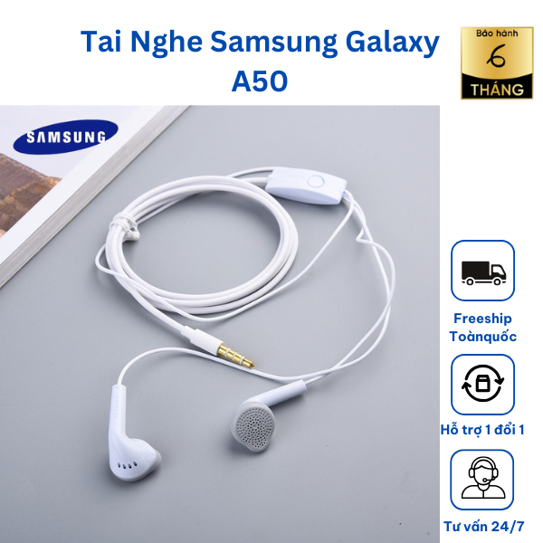 Tai Nghe Samsung Galaxy A50 chuẩn jack cắm 3.5mm | Âm thanh chất lượng rõ ràng, sống động - Beman bảo hành lỗi 1 đôi 1
