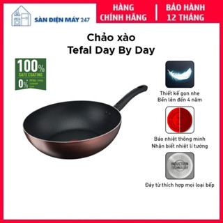 Chảo Chiên Sâu Lòng Chống Dính, Đáy Từ Tefal Day By Day, Bảo Hành Chính Hãng 24 Tháng.