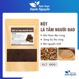 Bột lá tắm dao đỏ 100g, lá dao đỏ tắm sau sinh, giảm stress, lưu thông mạch máu, phục hồi sức khỏe