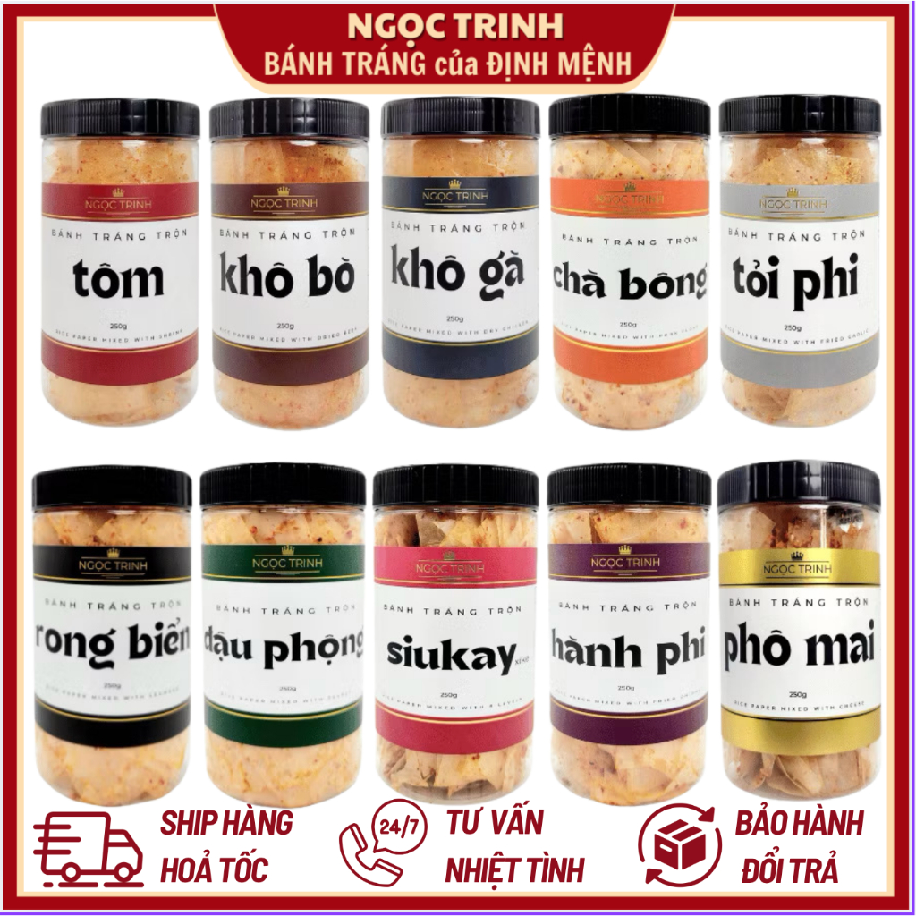 Bánh Tráng Trộn Sa Tế Chất Lượng Cao Cấp Thương Hiệu Đẳng Cấp Hàng Đầu Bánh Tráng Ngọc Trinh