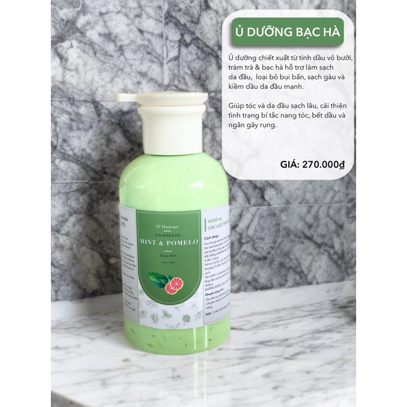 [HÀNG CÓ SẴN] - Ủ TÓC BẠC HÀ & BƯỞI