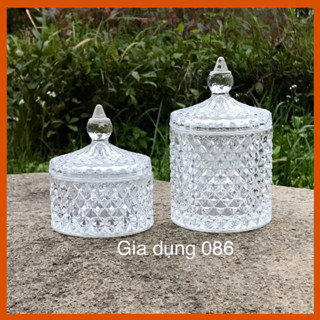 ⛔HỎA TỐC⛔ Hũ thuỷ tinh đựng mứt đa năng, Thố đựng hạt, mứt tết, hoa quả, nến..