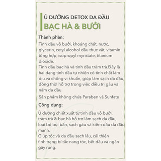 [HÀNG CÓ SẴN] - Ủ TÓC BẠC HÀ & BƯỞI