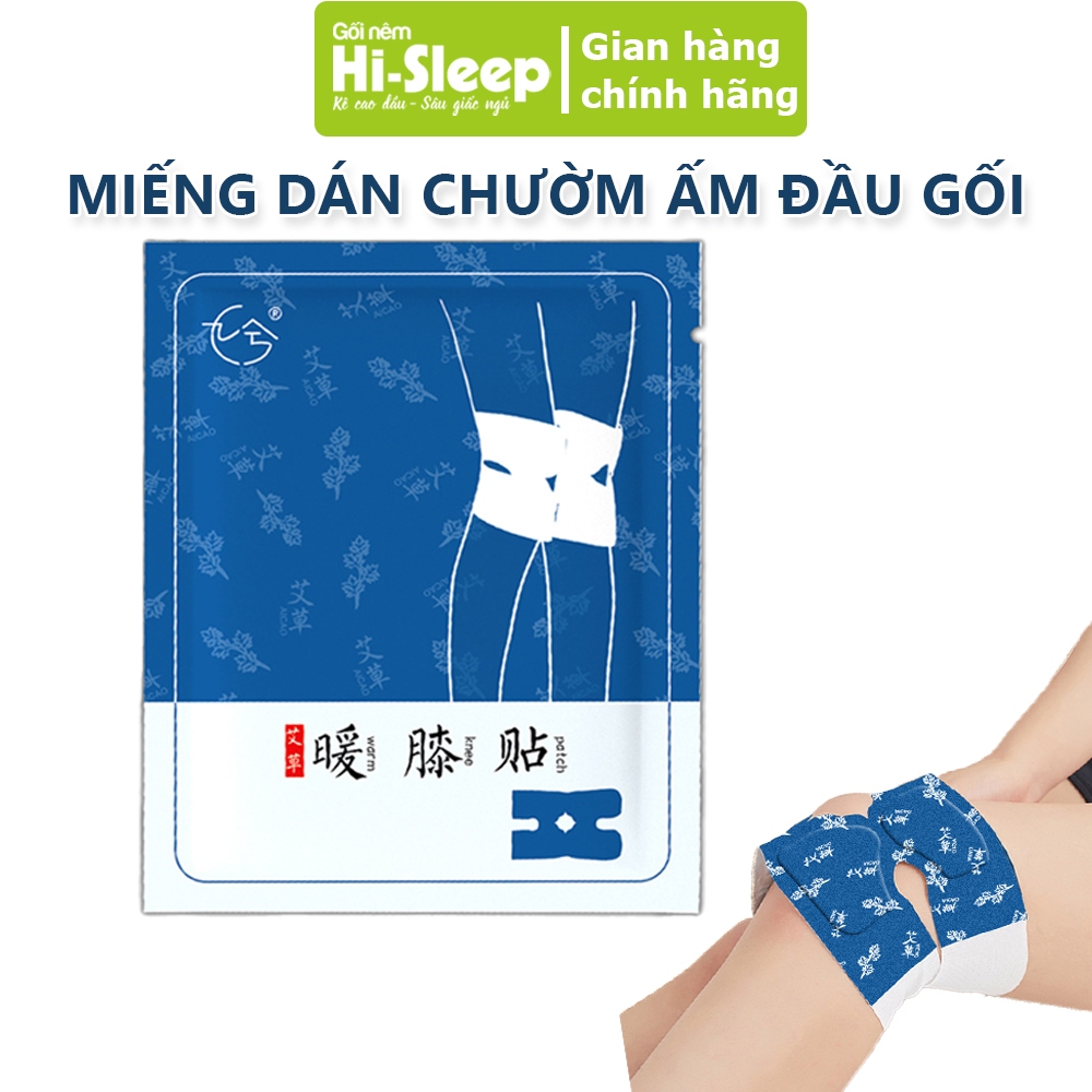 Miếng dán chườm nóng đầu gối Hi-Sleep tinh chất ngải cứu giúp giảm đau mỏi đầu gối