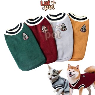 Áo len ba lỗ cho chó mèo, áo mùa đông cho thú cưng siêu ấm , dày dặn - lutpet