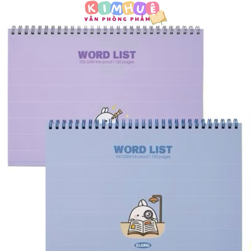 Sổ học từ vựng Word List KLONG B5 120 trang 100/76; MS: 917(1 quyển)