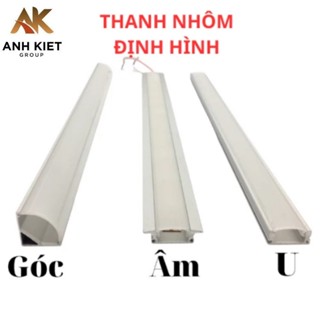 Combo 5 Cây Nhôm Led Định hình 2 Mét Dùng Gắn Led Tủ Bếp Kệ Tủ Cầu Thang 