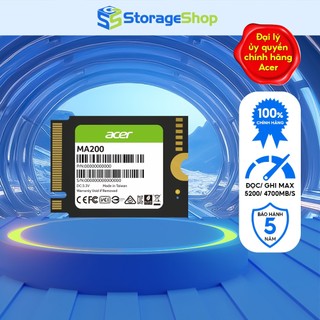  Ổ cứng SSD Acer MA200 M.2 2230 PCIe Gen4 x4 NVMe 1.4 tốc độ đọc ghi 5200MB s và 4700MB s - Bảo hành 5 năm 