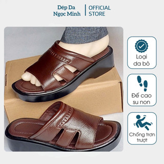  Dép Nam Đẹp Dép Nam Trung Niên Dép Nam Quay Ngang Cao 4cm Chắc Chắn Sang Trọng Êm Ôm Chân 