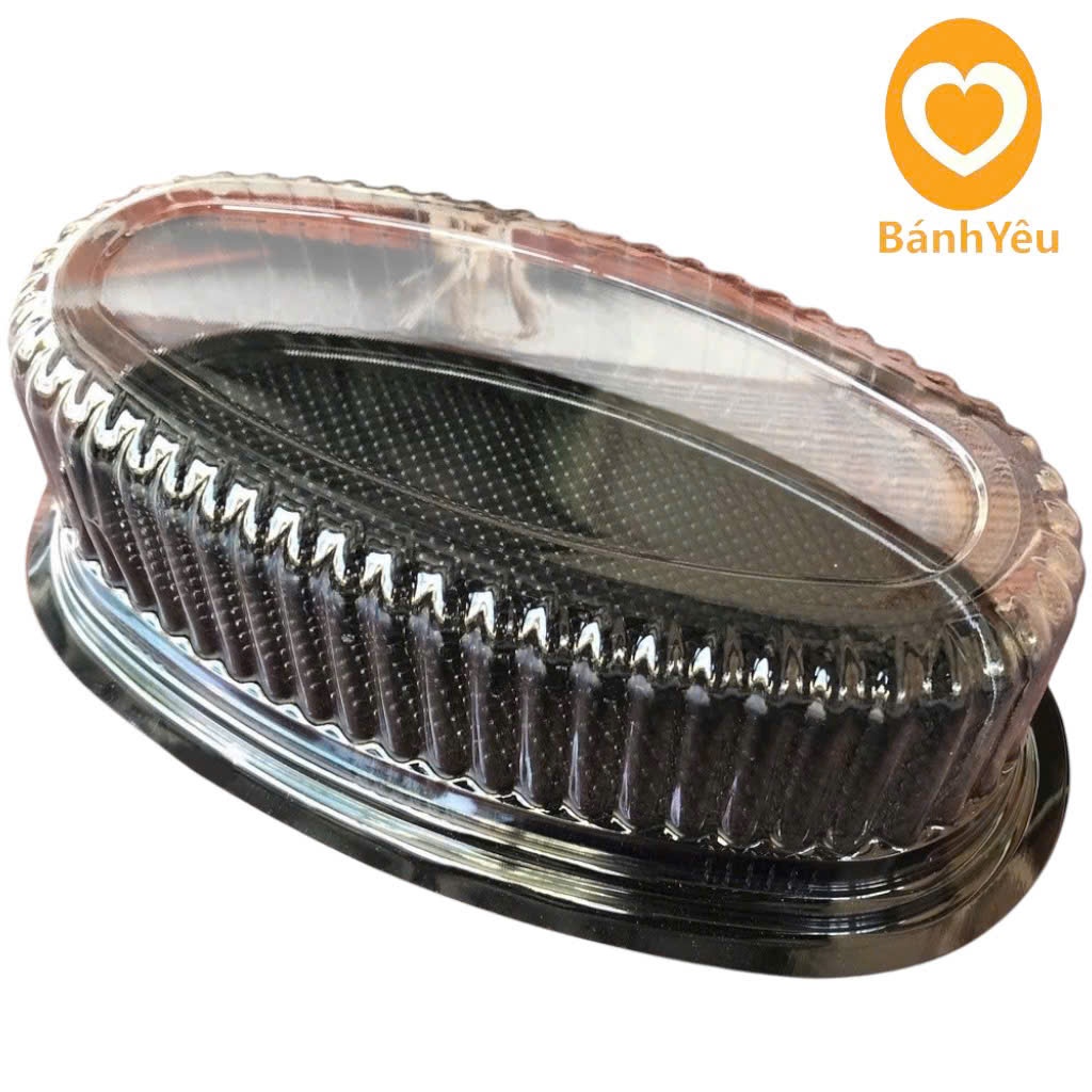 Bộ 10 HỘP NHỰA F70 OVAL ĐẾ ĐEN NẮP SỌC F70 ( DÀI 20.7 CM X NGANG 10 CM, CAO 6.5CM) - BB83A