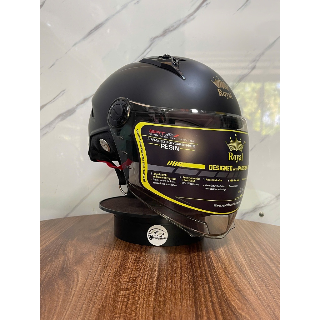 Mũ Bảo Hiểm Nửa Đầu ROYAL M739 - Kính Che Hết Mặt - Thương Hiệu ROYAL - Size M/L