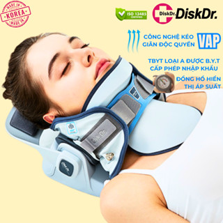 Đai hơi kéo giãn cột sống cổ Hàn Quốc DiskDr. CS500 kéo giãn tư thế Đứng Ngồi và Nằm
