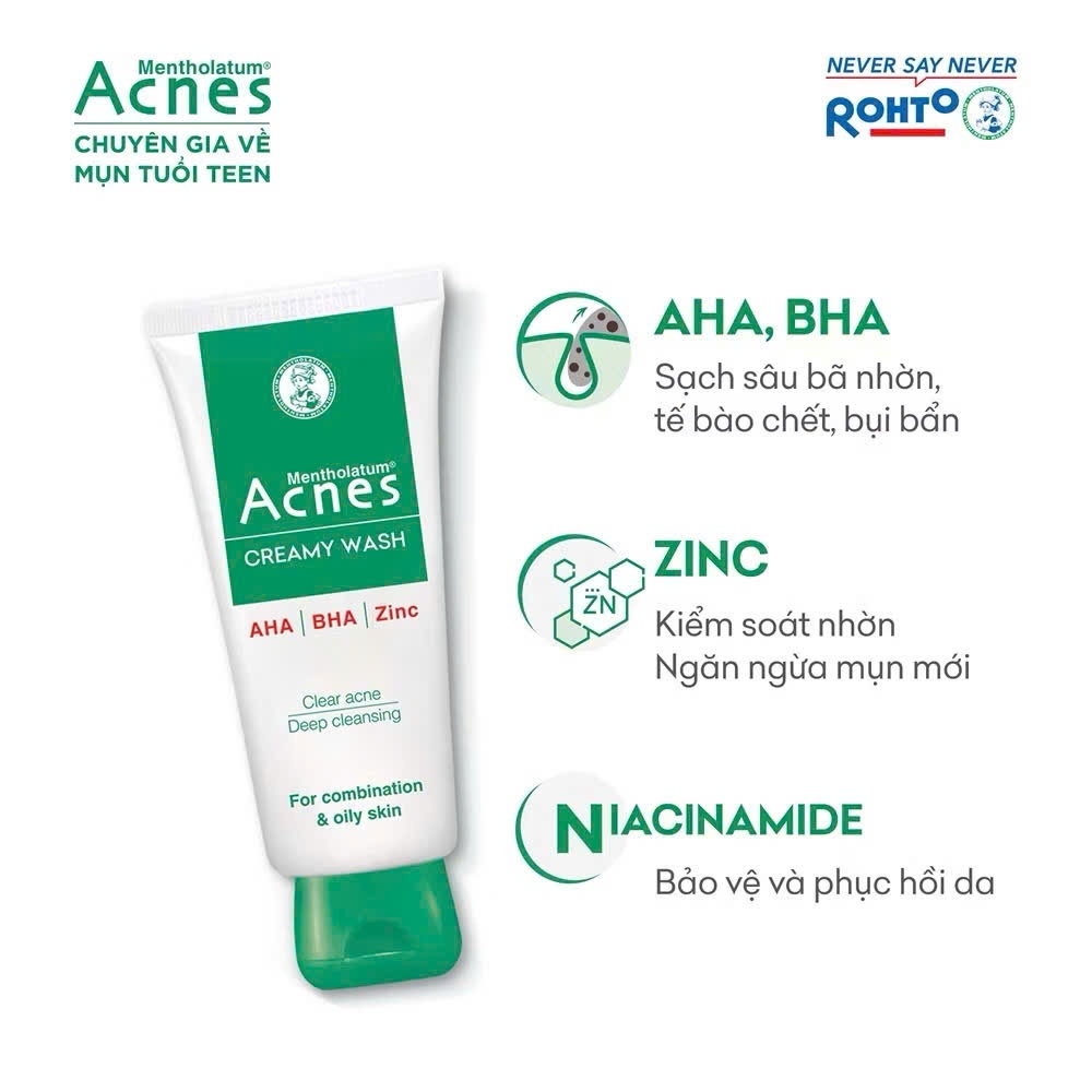 Acnes Sữa Rửa Mặt Dạng Kem Và Dạng Gel Các Loại 100g