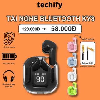 Tai Nghe Bluetooth TECHIFY KY8 Ultrapods Pro Pin 3500mAH Nghe Nhạc Đàm Thoại 6 Giờ Liên Tục