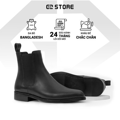 Giày da nam G2 Manza chelsea boot cao cổ phong cách công sở bằng da bò sang trọng tăng chiều cao 3cm